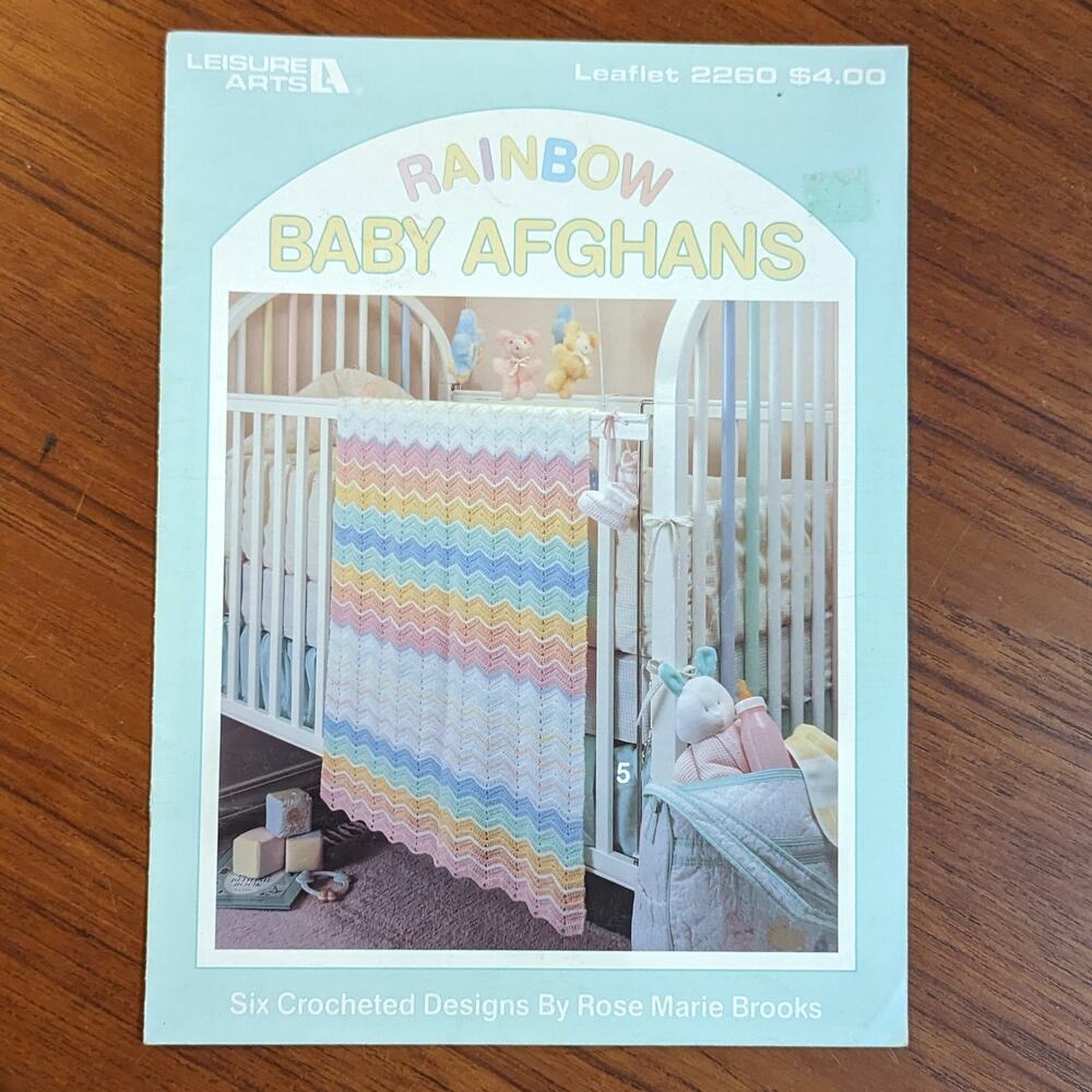 Rainbow Baby Afghans Crocheted Pattern Book